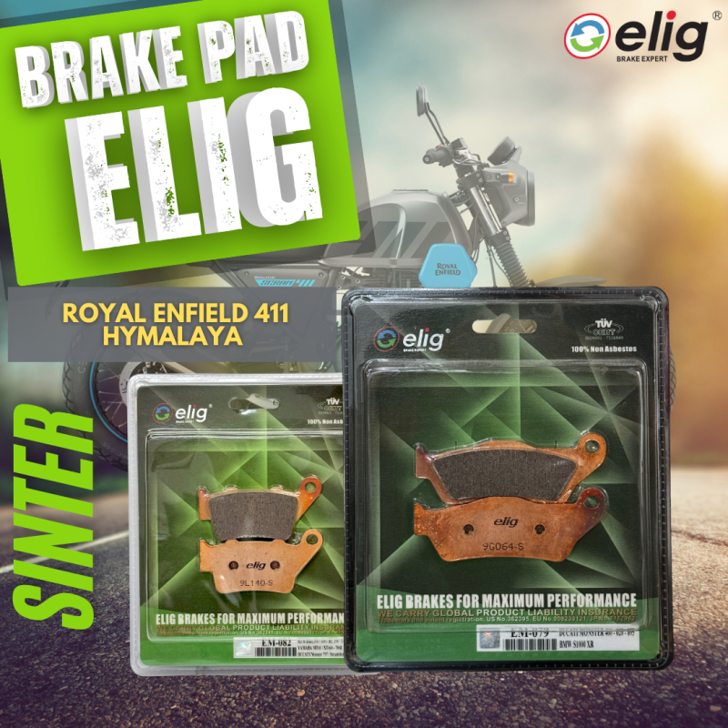 Bố thắng Elig Sinter ROYAL ENFIELD 411 HYMALAYA (Trước EM-079, Sau EM-082)