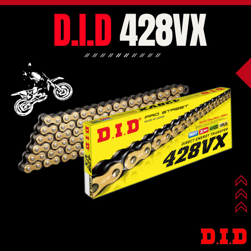 Sên DID 428VX X-Ring có phốt cao su 132FB