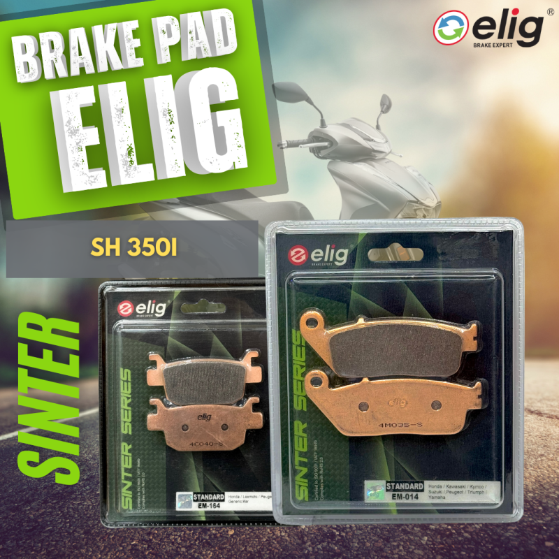 Bố thắng Elig Sinter HONDA SH350i (Trước EM-014, Sau EM-164)