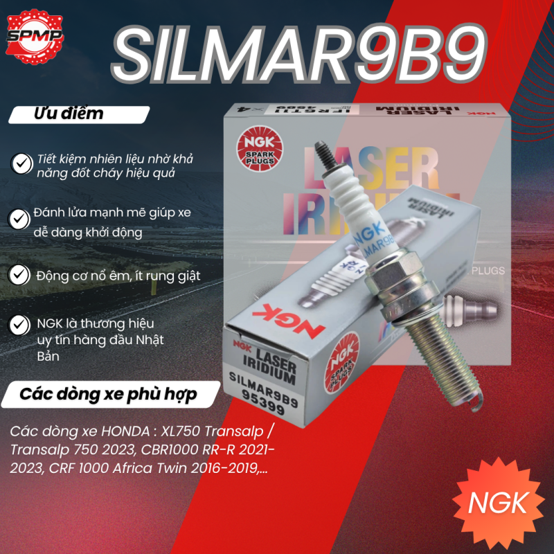 Bugi NGK Laser Iridium Premium SILMAR9-B9