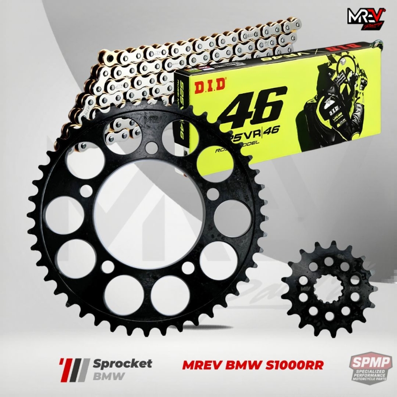 Nhông Sên Dĩa Thép Mrev BMW S1000RR (MÂM 7 CÂY) 17-45/525