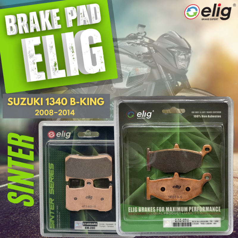 Bố thắng Elig Sinter Suzuki B-King 1340 2008-2014 (Trước EM-094, Sau EM-090)