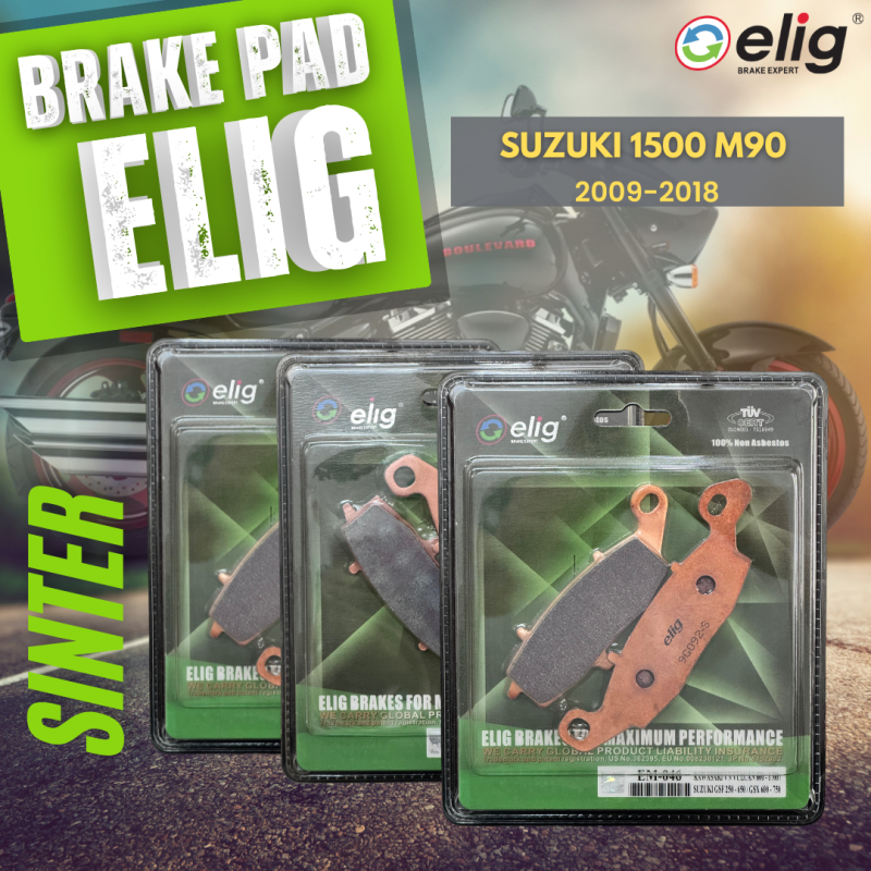 Bố thắng Elig Sinter SUZUKI 1500 M90 2009-2018 (Trước trái EM-046, Trước phải EM-032, Sau EM-046)