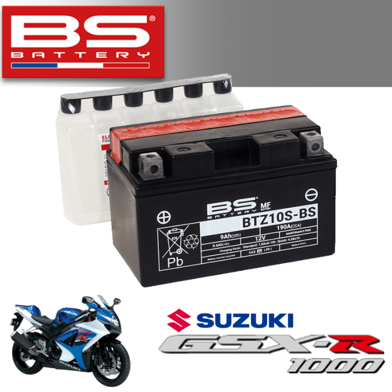 Bình ắc quy  BTZ10S-BS dành cho xe SUZUKI GSX-R 1000 1