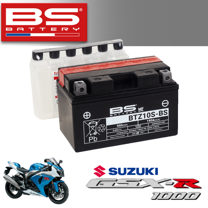 Bình ắc quy  BTZ10S-BS dành cho SUZUKI GSX-R 1000