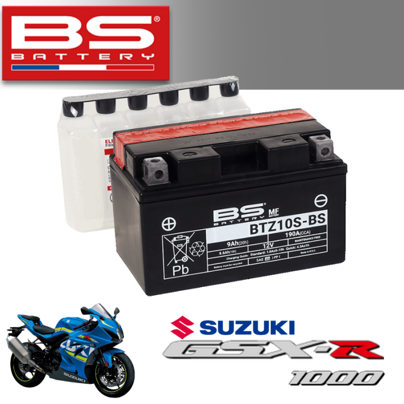 Bình ắc quy  BTZ10S-BS dùng cho xe SUZUKI GSX-R 1000 