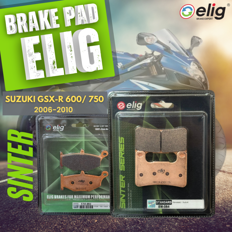 Bố thắng Elig Sinter SUZUKI GSX-R600_750 2006-2010 (Trước EM-084, Sau EM-094)