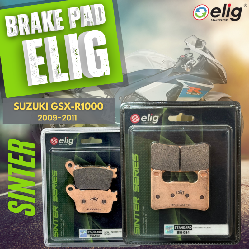 Bố thắng Elig Sinter SUZUKI GSX-R1000 2009-2011 (Trước EM-084, Sau EM-096)