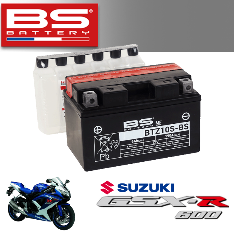 Bình ắc quy  BTZ10S-BS dành cho SUZUKI GSX-R600
