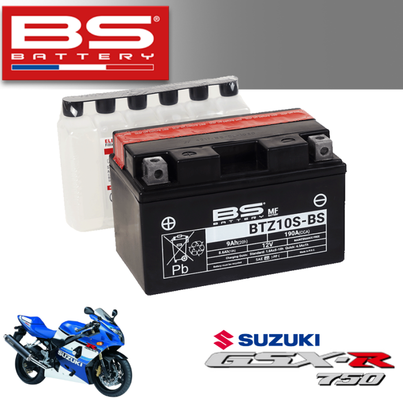 Bình ắc quy  BTZ10S-BS dành cho xe SUZUKI GSX-R750 