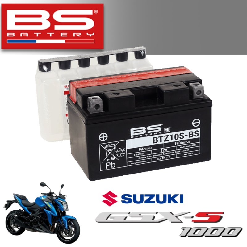 Bình ắc quy  BTZ10S-BS dành cho xe SUZUKI GSX-S 1000