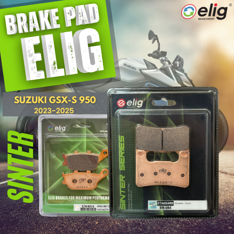 Bố thắng Elig Sinter SUZUKI GSX S950 2023 (Trước EM-084, Sau EM-031)