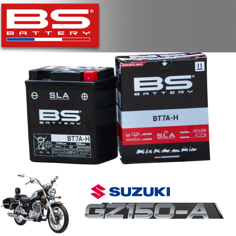 Bình ắc quy BS BT7A-H dành cho xe SUZUKI GZ150-A