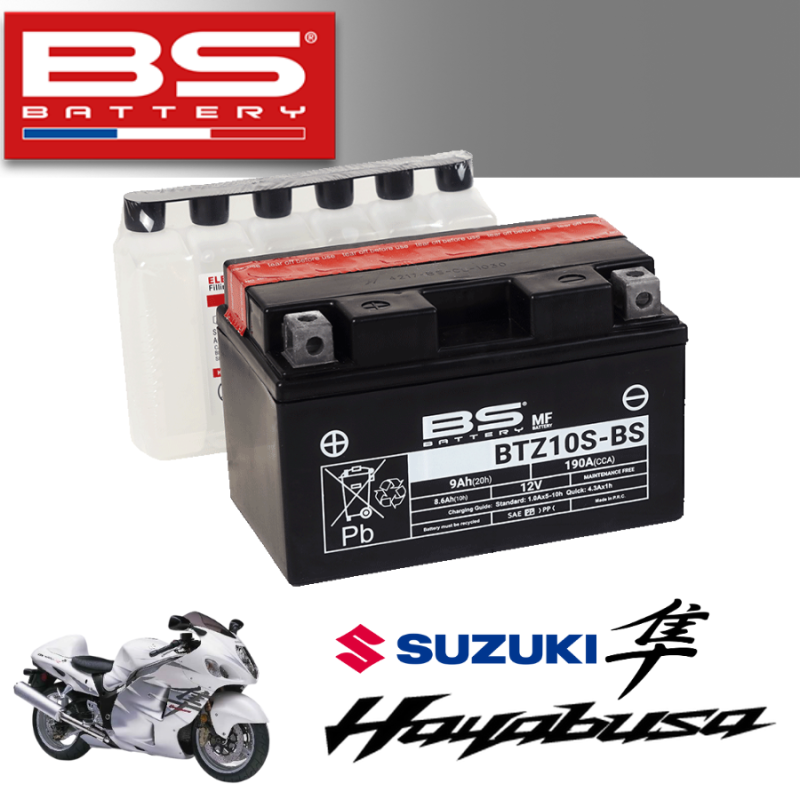 Bình ắc quy  BTZ10S-BS dành cho  SUZUKI HAYABUSA