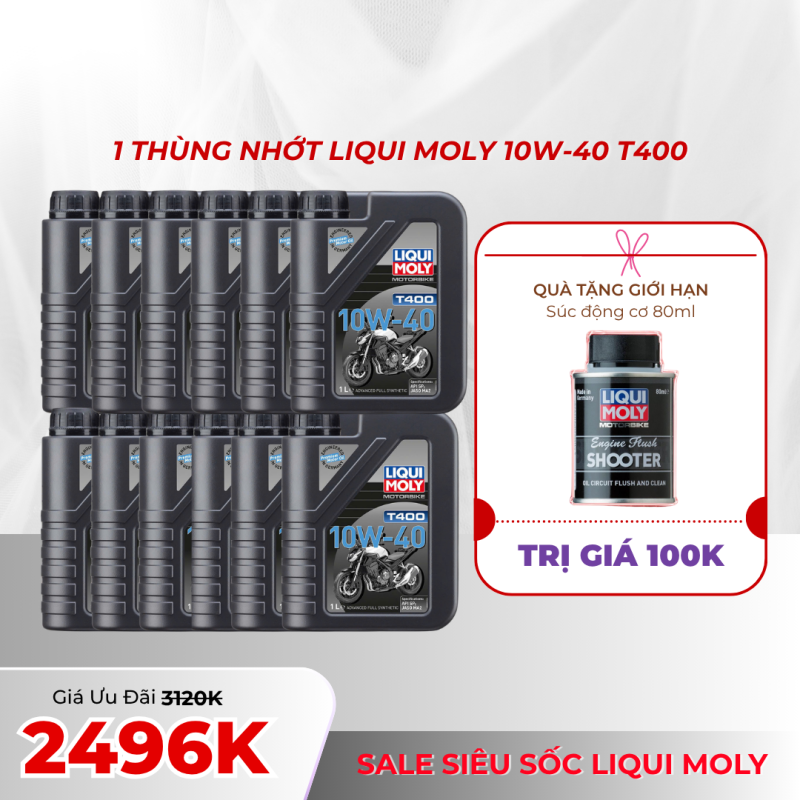 SALE NHỚT LIQUI MOLY 10W-40 T400 1L ( 12 CHAI/THÙNG )
