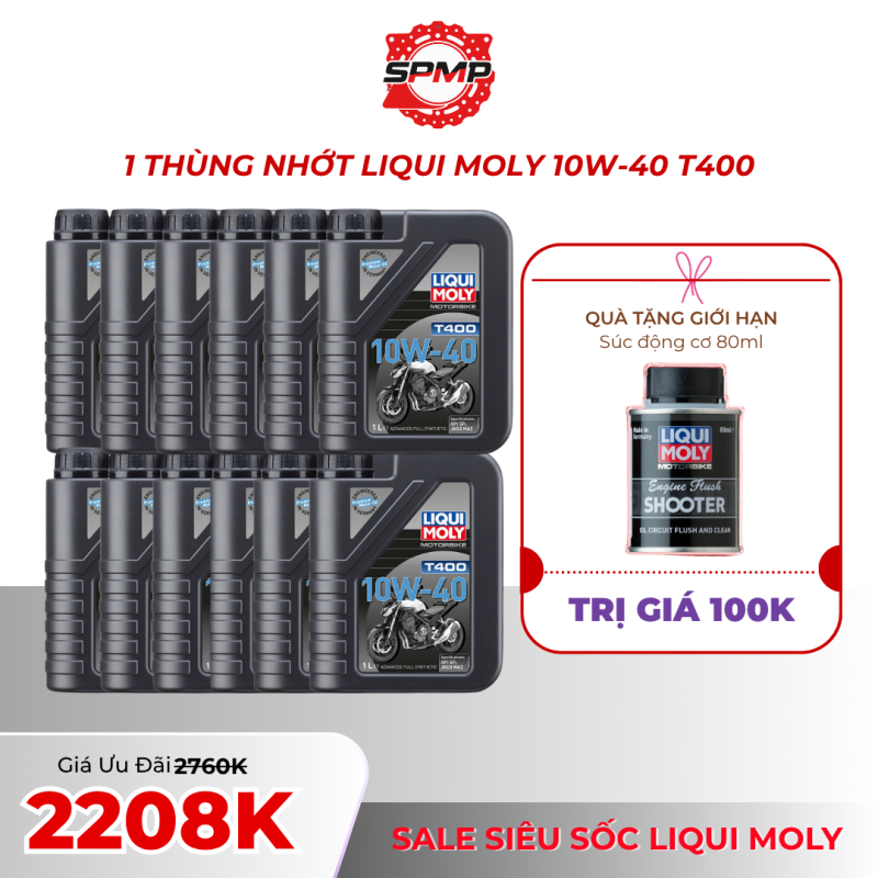 SALE NHỚT LIQUI MOLY 10W-40 T400 1L ( 12 CHAI/THÙNG )