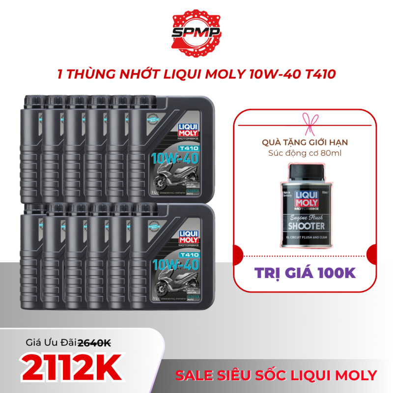 SALE NHỚT LIQUI MOLY 10W-40 T410 1L ( 12 CHAI/THÙNG )