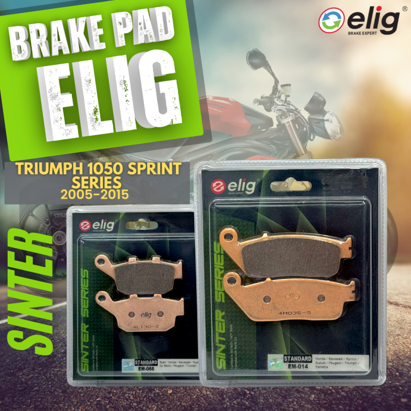 Bố thắng Elig Sinter TRIUMPH 1050 SPRINT (Trước EM-014, Sau EM-066)