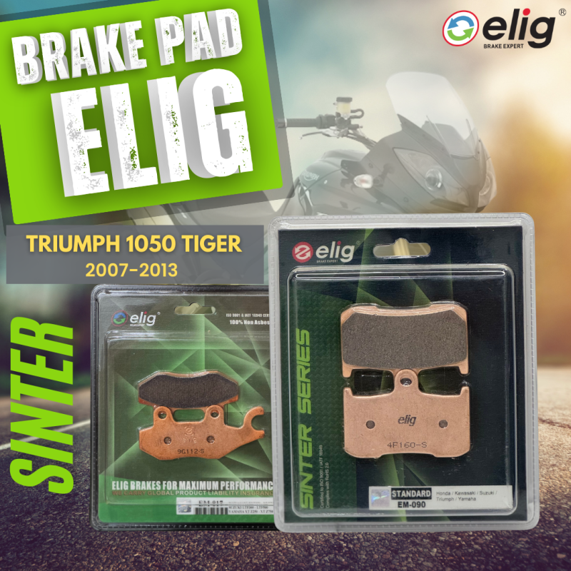 Bố thắng Elig Sinter TRIUMPH 1050 TIGER 2007-2013 (Trước EM-090, Sau EM-017)