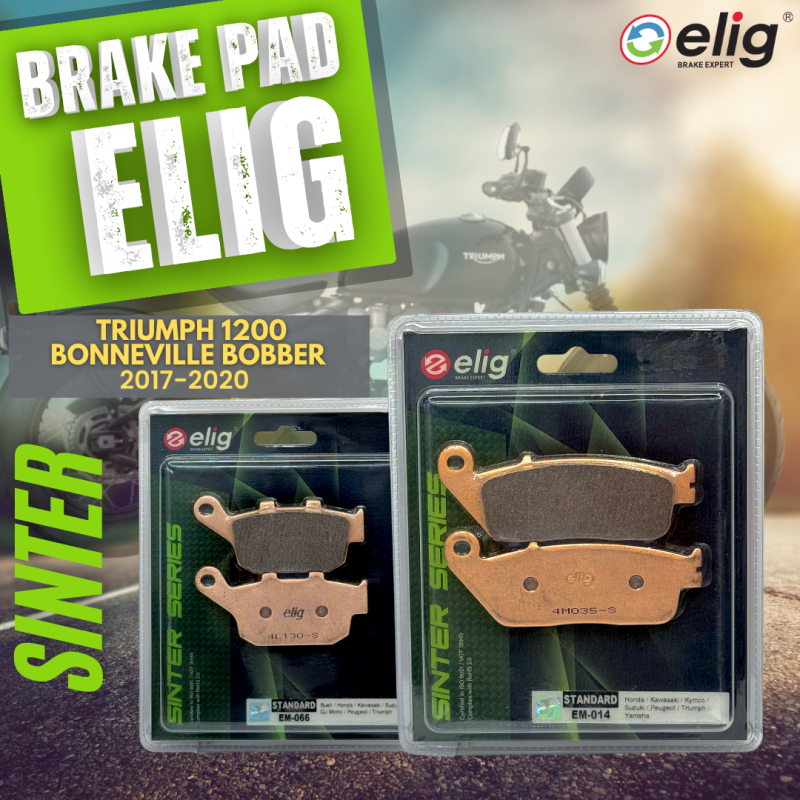 Bố thắng Elig Sinter TRIUMPH 1200 BONNEVILLE BOBBER 2017-2020( Trước EM-014, Sau EM-066)