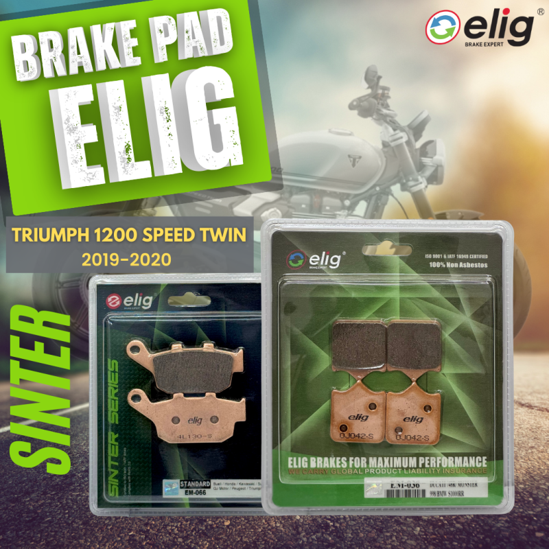 Bố thắng Elig Sinter TRIUMPH 1200 SPEED TWIN 2019-2020 (Trước EM-036, Sau EM-066)