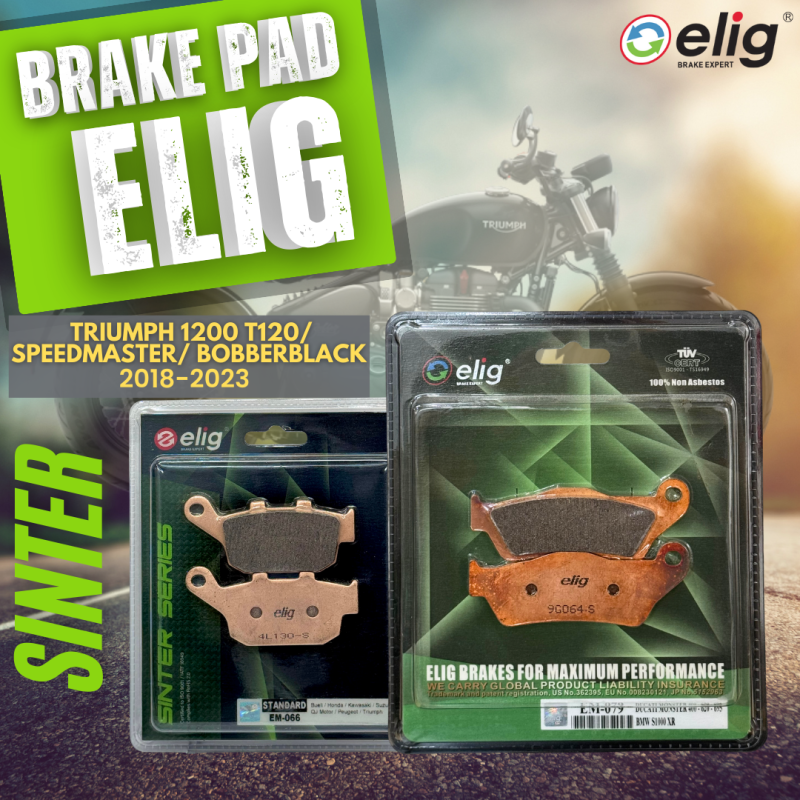 Bố thắng Elig Sinter TRIUMPH 1200 BONNEVILLE SPEEDMASTER (Trước EM-079, Sau EM- 066)