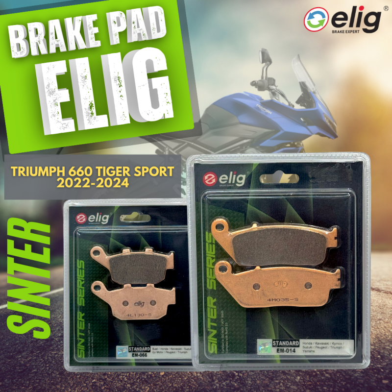 Bố thắng Elig Sinter TRIUMPH TIGER SPORT 660 2022-2024 (Trước EM-014, Sau EM-066)