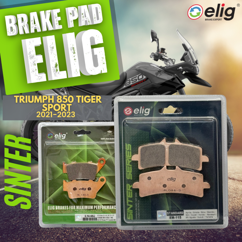 Bố thắng Elig Sinter TRIUMPH TIGER 850 SPORT 2021-2023 (Trước EM-115, Sau EM-082)