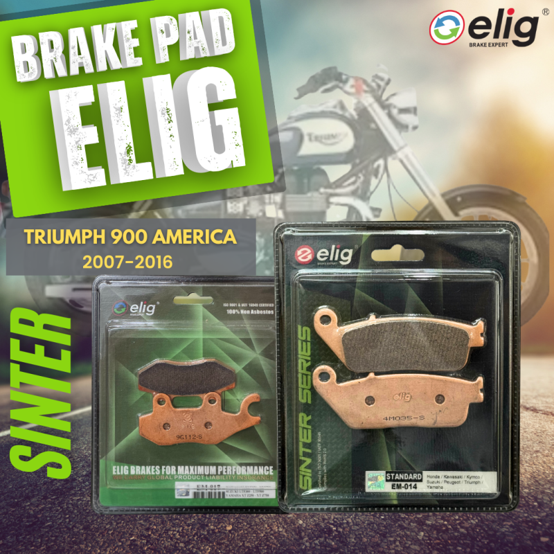 Bố thắng Elig Sinter TRIUMPH 900 AMERICA 2007-2016 (Trước EM-014, Sau EM-017)