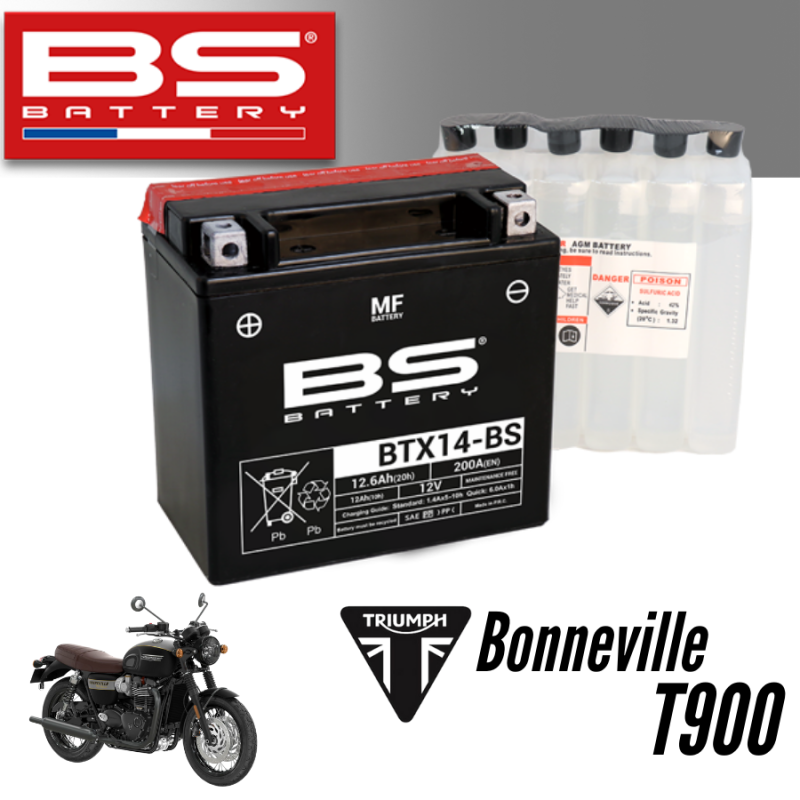 Bình ắc quy BTX14 - BS dành cho xe TRIUMPH BONNEVILLE T900 