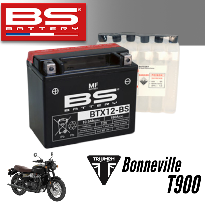 Bình ắc quy BTX12-BS dành cho xe TRIUMPH BONNEVILLE T900
