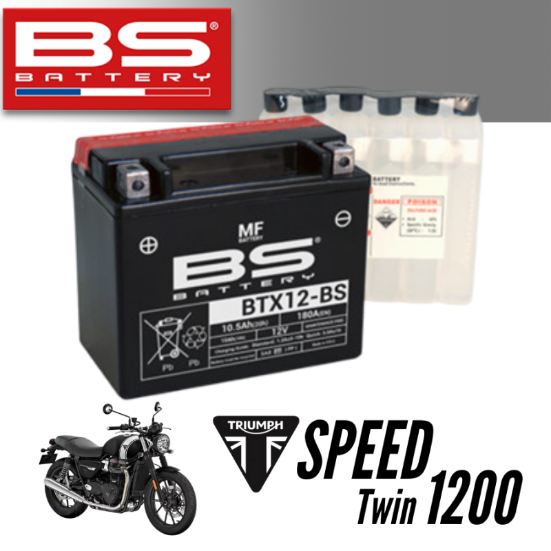 Bình ắc quy BTX12 - BS dành cho xe TRIUMPH SPEED TWIN 1200