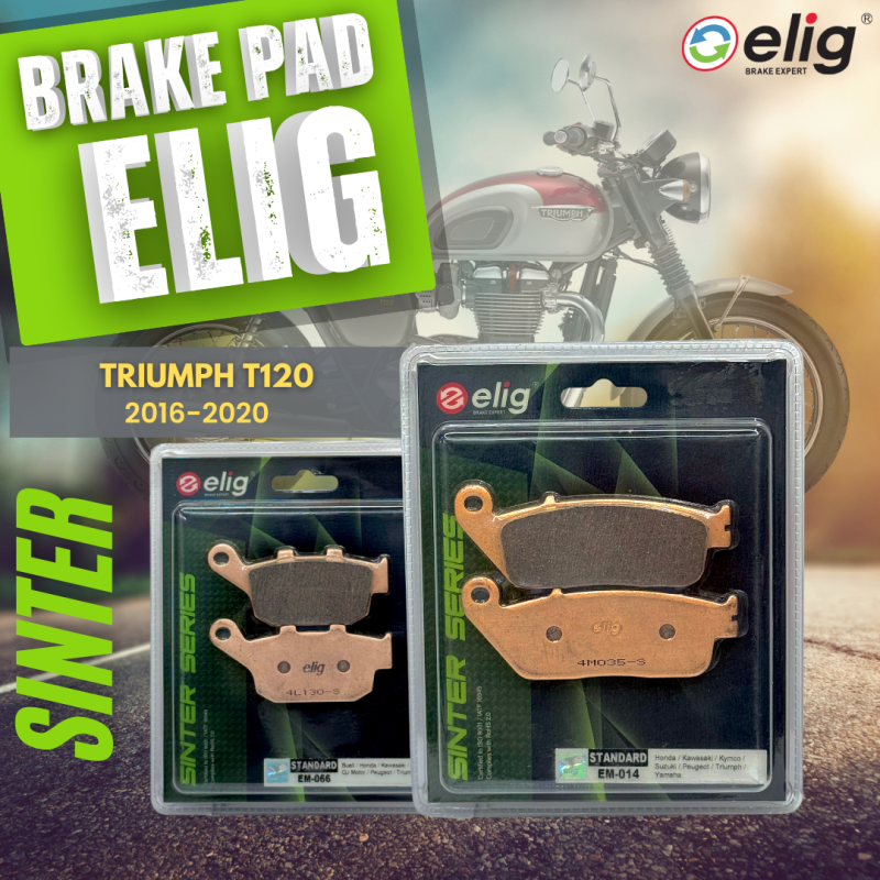 Bố thắng Elig Sinter TRIUMPH T120 2016-2020 (Trước EM-014, Sau EM-066)