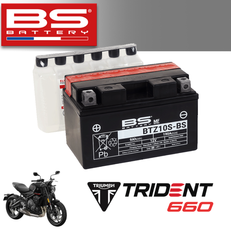 Bình ắc quy  BTZ10S-BS dành cho xe TRIUMPH TRIDENT 660