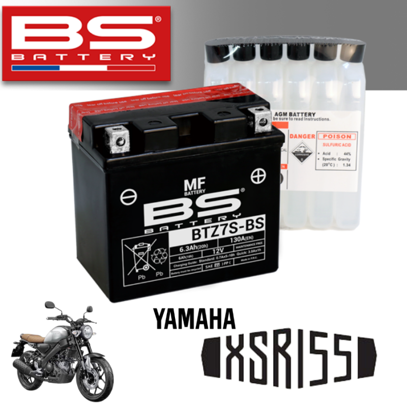 Bình ắc quy BTZ7S - BS dành cho xe YAMAHA XSR155
