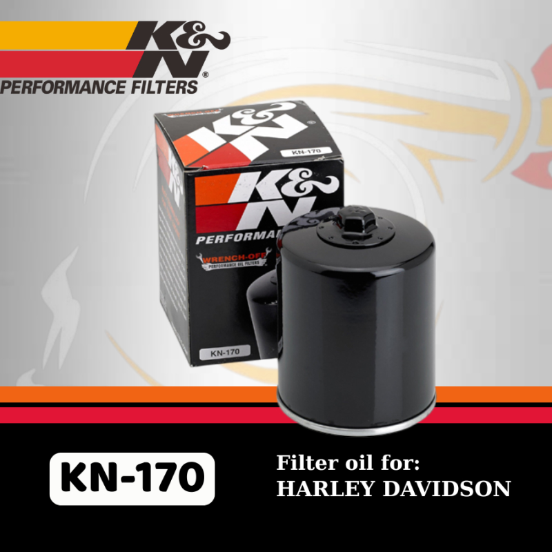Lọc nhớt K&N 170 cho xe phân khối lớn HARLEY DAVIDSON chính hãng.