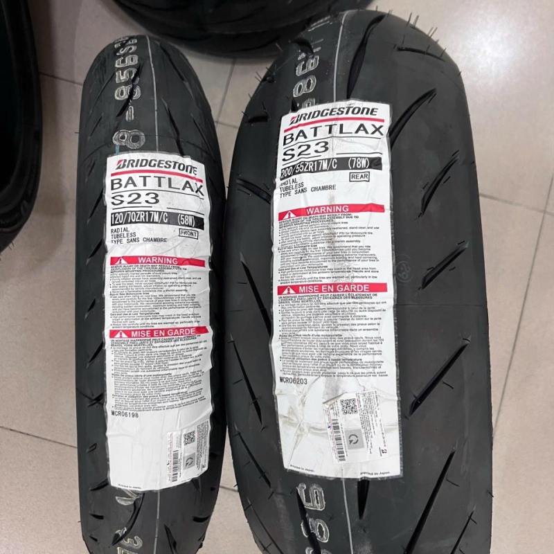 Cặp lốp xe Bridgestone JAPAN S23FZ 120/70/17  -  200/55/17