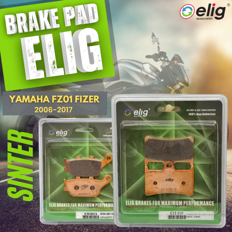 Bố thắng Elig Sinter YAMAHA FZ1 FIZER 2006-2017 (Trước EM-019, Sau EM-031A)