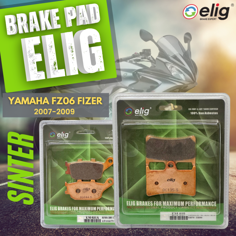 Bố thắng Elig Sinter YAMAHA FZ6 FIZER 2007-2009 (Trước EM-019, Sau EM-031A)