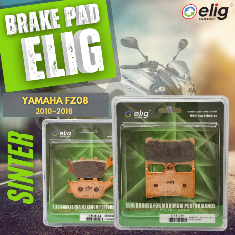 Bố thắng Elig Sinter  YAMAHA FZ08  2010-2016 (Trước EM-019, Sau EM-031A)