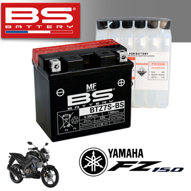 Bình ắc quy BTZ7S - BS dành cho xe YAMAHA FZ150