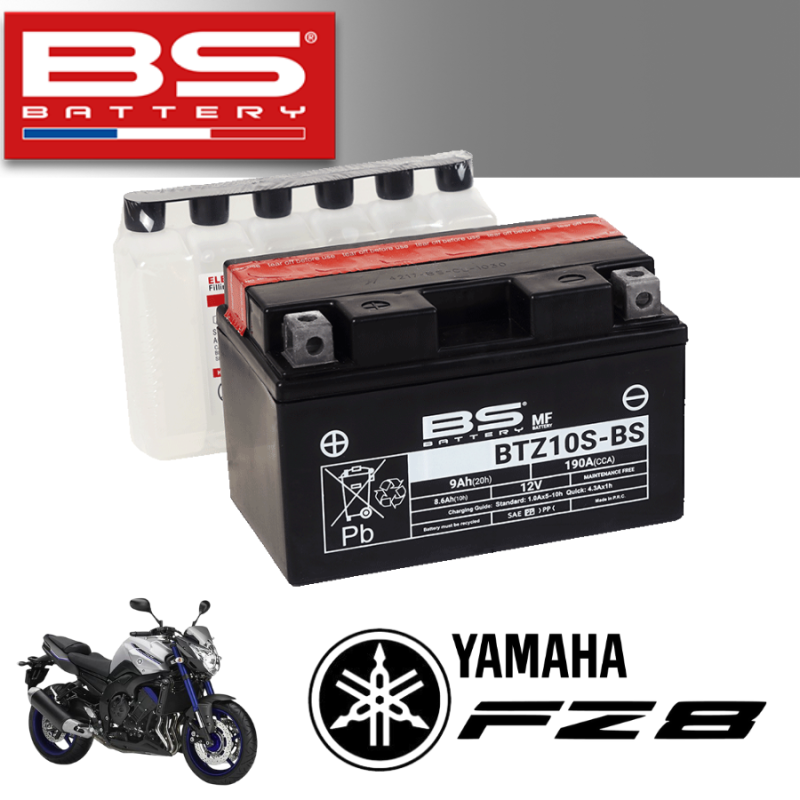 Bình ắc quy  BTZ10S-BS dành cho xe YAMAHA FZ8