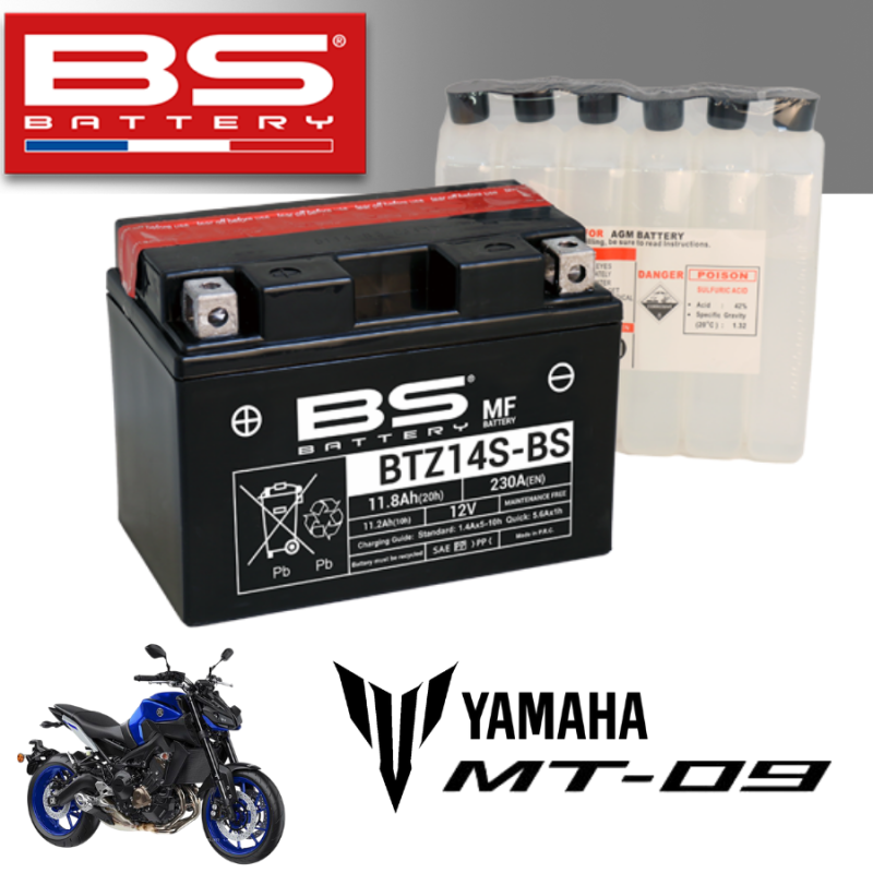 Bình ắc quy BTZ14S - BS dành cho xe YAMAHA MT-09 (4)