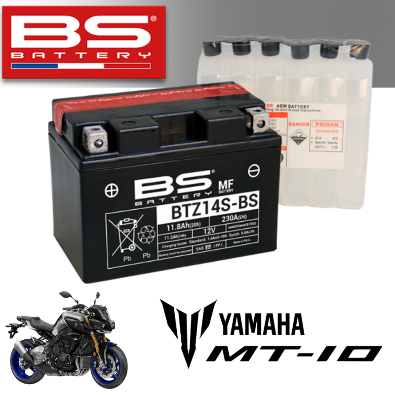 Bình ắc quy BTZ14S - BS dành cho YAMAHA MT-10 