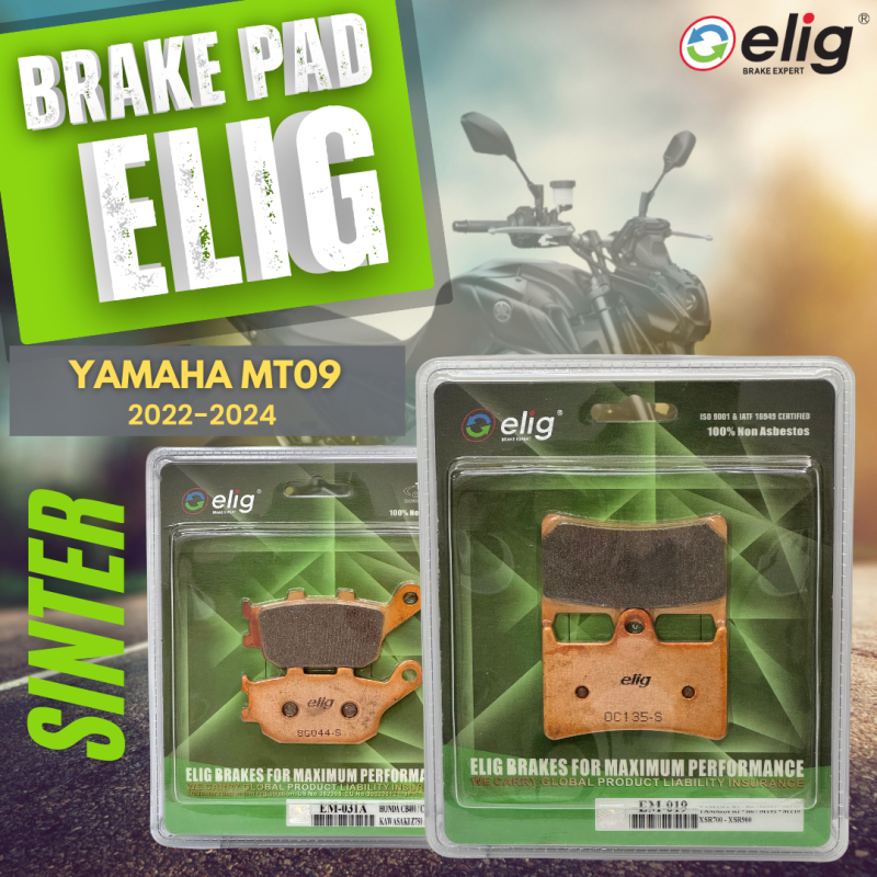Bố thắng Elig Sinter YAMAHA MT09 2022-2024 (Trước EM-019, Sau EM-031A)