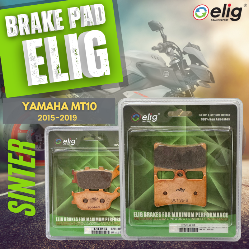Bố thắng Elig Sinter YAMAHA MT10 2015-2019 (Trước EM-019, Sau EM-031A)