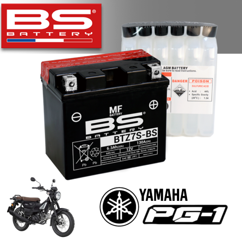 Bình ắc quy BTZ7S - BS dành cho xe YAMAHA PG-1