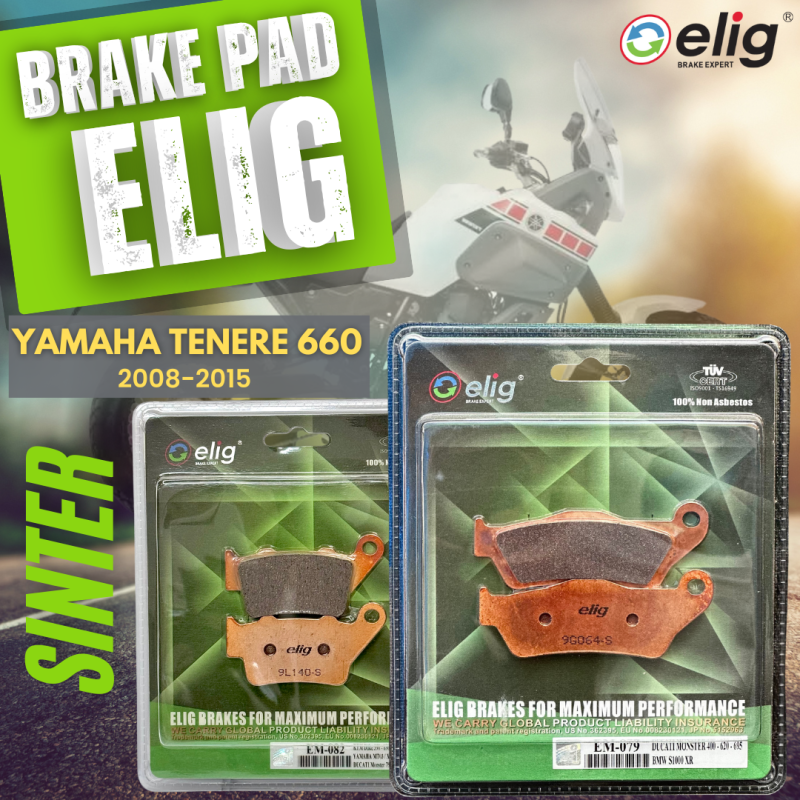 Bố thắng Elig Sinter YAMAHA TENERE 660 2008-2015 (Trước EM-079, Sau EM-082)