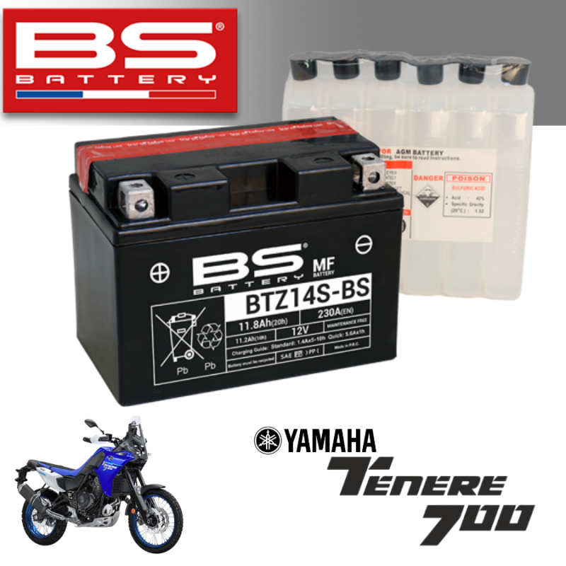 Bình ắc quy BTZ14S - BS dành cho xe YAMAHA TENERE 700 (2)