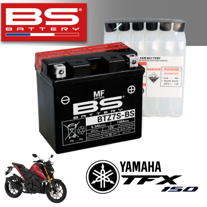 Bình ắc quy BTZ7S - BS dành cho xe YAMAHA TFX 150
